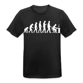 Gamer Evolution für Retro Gaming Videospiele - Männer T-Shirt atmungsaktiv - Schwarz - Vorne - AI Model Male 178 light (178cm)