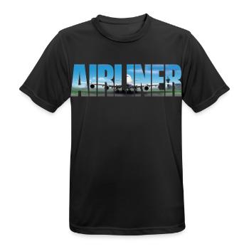 Avion Jumbo Jet - T-shirt respirant Homme - noir - Devant - AI Model Male 178 light (178cm)