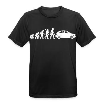 Auto Evolution Kleinwagen Fahranfänger Fahrlehrer - Männer T-Shirt atmungsaktiv - Schwarz - Vorne - AI Model Male 178 light (178cm)