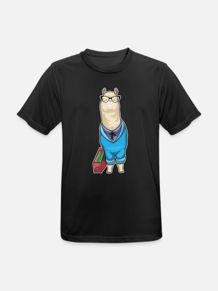 Alpaca Secretary Folder Office - Men's Breathable T-Shirt - black