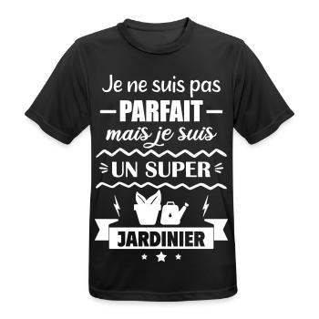 Nicht perfekt, aber toller Gärtner - Männer T-Shirt atmungsaktiv - Schwarz - Vorne - AI Model Male 178 light (178cm)