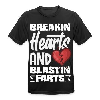 Retro Heart Valentine's Day Design Love - Men's Breathable T-Shirt - black - Front - AI Model Male 178 light (178cm)
