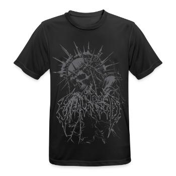 Untoter Priester mit Dornenkrone Gothic  - Männer T-Shirt atmungsaktiv - Schwarz - Vorne - AI Model Male 178 light (178cm)