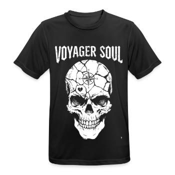 Reisendes Schädel: Seele der Expedition - Männer T-Shirt atmungsaktiv - Schwarz - Vorne - AI Model Male 178 light (178cm)