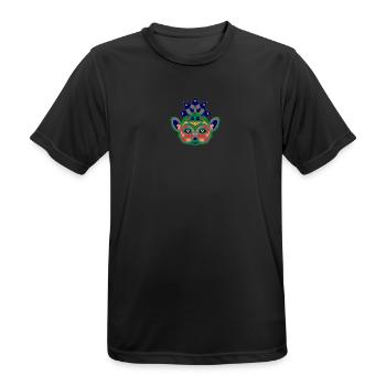 Bunter Lemur - Männer T-Shirt atmungsaktiv - Schwarz - Vorne - AI Model Male 178 light (178cm)