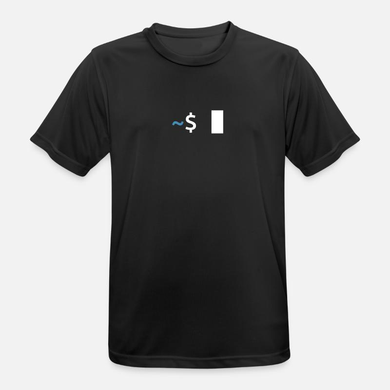 Linux Shell Command - Men's Breathable T-Shirt - black