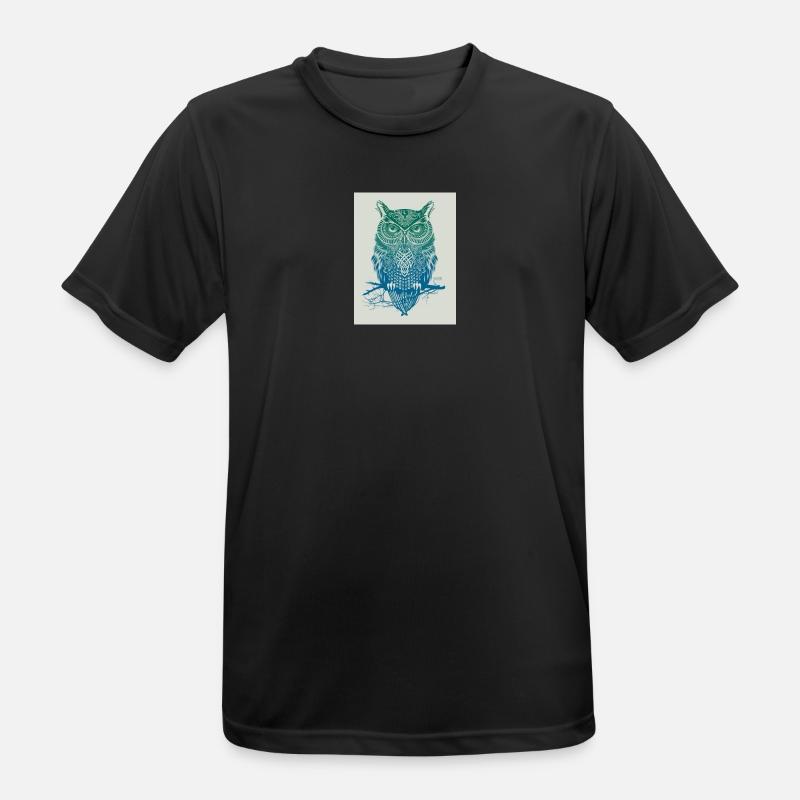GoVoR_EULE - Männer T-Shirt atmungsaktiv - Schwarz