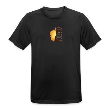 Corsica - Männer T-Shirt atmungsaktiv - Schwarz - Vorne - AI Model Male 178 light (178cm)