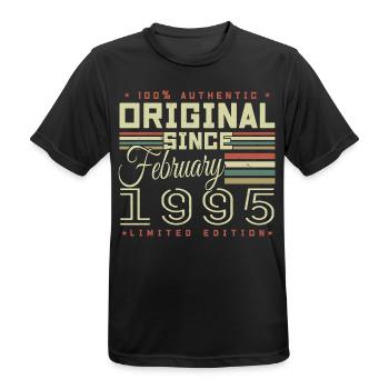 Génial Depuis Février 1995 - T-shirt respirant Homme - noir - Devant - AI Model Male 178 light (178cm)