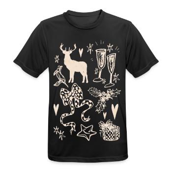 WEIHNACHTSSAMMLUNG - Männer T-Shirt atmungsaktiv - Schwarz - Vorne - AI Model Male 178 light (178cm)
