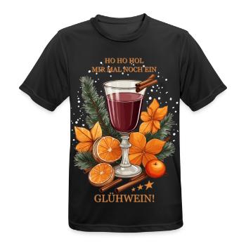 Glühwein mit Zimt - Männer T-Shirt atmungsaktiv - Schwarz - Vorne - AI Model Male 178 light (178cm)