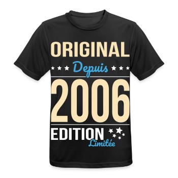 Original since 2006 – 20th anniversary - Men's Breathable T-Shirt - black - Front - AI Model Male 178 light (178cm)