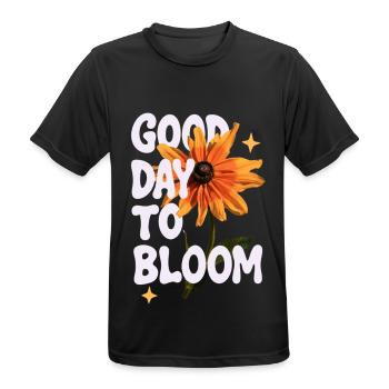 Bonne journée pour fleurir - T-shirt respirant Homme - noir - Devant - AI Model Male 178 light (178cm)