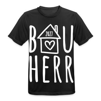 Bauherr 2027 - Männer T-Shirt atmungsaktiv - Schwarz - Vorne - AI Model Male 178 light (178cm)