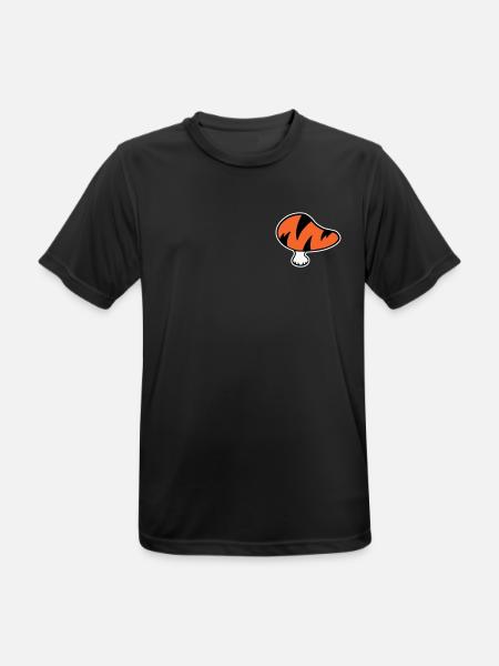 Tigerpilz Logo STICK-Variante - Männer T-Shirt atmungsaktiv - Schwarz