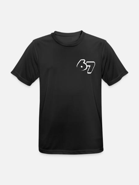 67 "six seven" drawn - Männer T-Shirt atmungsaktiv - Schwarz