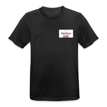 Kontrolle ist keine Liebe - Männer T-Shirt atmungsaktiv - Schwarz - Vorne - AI Model Male 178 light (178cm)
