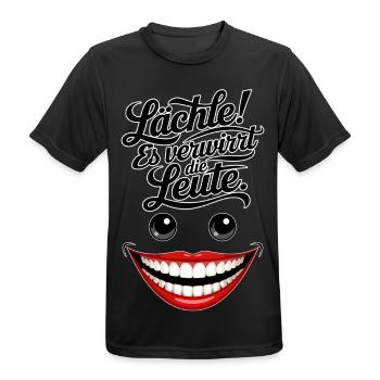 Always smiling - Men's Breathable T-Shirt - black - Front - AI Model Male 178 light (178cm)