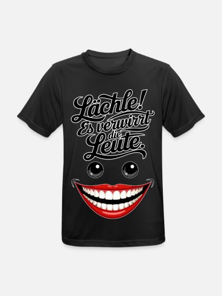 Always smiling - Men's Breathable T-Shirt - black