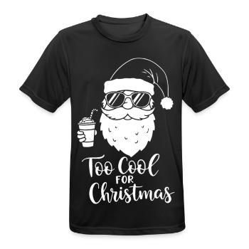 Too Cool For Christmas Santa Stil - Männer T-Shirt atmungsaktiv - Schwarz - Vorne - AI Model Male 178 light (178cm)