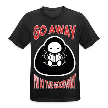 Lecture Go Away I'm At The Good Part - T-shirt respirant Homme - noir - Devant - AI Model Male 178 light (178cm)