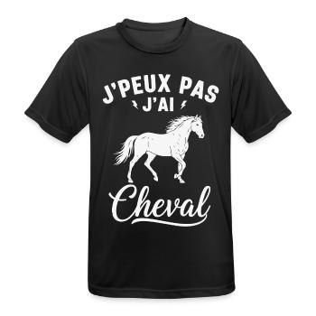 I Can't I Have Horse Gift - Men's Breathable T-Shirt - black - Front - AI Model Male 178 light (178cm)