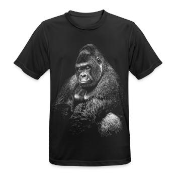 Gorilla - T-shirt respirant Homme - noir - Devant - AI Model Male 178 light (178cm)