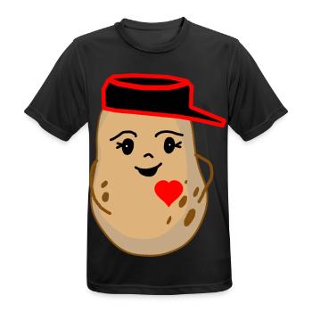 Hearty Potato Potato Vegetable Fantasy - Men's Breathable T-Shirt - black - Front - AI Model Male 178 light (178cm)