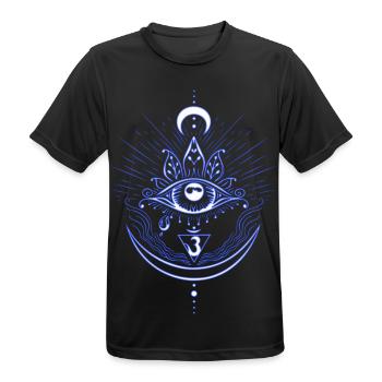 Dritte Auge Chakra Symbol Drittes Auge - Männer T-Shirt atmungsaktiv - Schwarz - Vorne - AI Model Male 178 light (178cm)