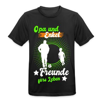 Opa und Enkel Freunde - Männer T-Shirt atmungsaktiv - Schwarz - Vorne - AI Model Male 178 light (178cm)
