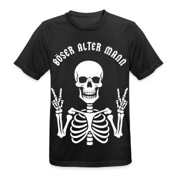 Böser alter Mann - Männer T-Shirt atmungsaktiv - Schwarz - Vorne - AI Model Male 178 light (178cm)