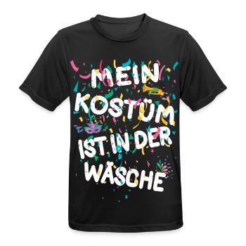 Costume de carnaval Mon costume est à la lavage - T-shirt respirant Homme - noir - Devant - AI Model Male 178 light (178cm)