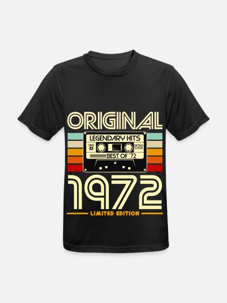 Original 1972 Retro Cassette - Men's Breathable T-Shirt - black