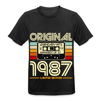 Original 1987 Limited Edition - T-shirt respirant Homme - noir - Devant - AI Model Male 178 light (178cm)