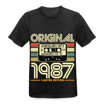 Original 1987 Limited Vintage Edition - Men's Breathable T-Shirt - black - Front - AI Model Male 178 light (178cm)