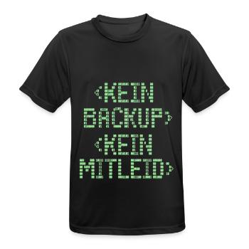 No Ticket No Support Computer Scientist IT Administrator - Men's Breathable T-Shirt - black - Front - AI Model Male 178 light (178cm)