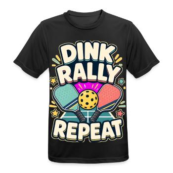 DINK RALLY REPEAT Nickerchen - Männer T-Shirt atmungsaktiv - Schwarz - Vorne - AI Model Male 178 light (178cm)