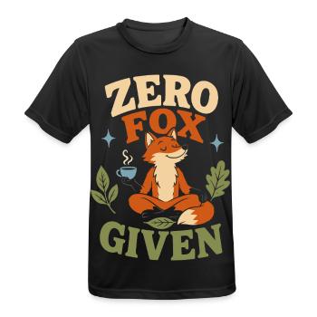 Zero Fox Given – Entspannter Fuchs beim Meditieren - Männer T-Shirt atmungsaktiv - Schwarz - Vorne - AI Model Male 178 light (178cm)