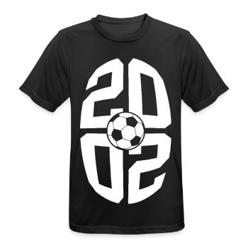 24 ANS NÉ EN 2002 FOOTBALL 24E ANNIVERSAIRE - T-shirt respirant Homme - noir - Devant - AI Model Male 178 light (178cm)