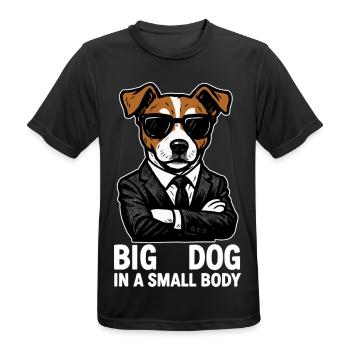 Jack Russell Terrier Anzug Chef Hund Geschenk - Men's Breathable T-Shirt - black - Front - AI Model Male 178 light (178cm)