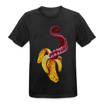 Swirly Mutant-Banana - T-shirt respirant Homme - noir - Devant - AI Model Male 178 light (178cm)