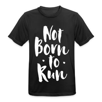 Pas né pour courir - T-shirt respirant Homme - noir - Devant - AI Model Male 178 light (178cm)