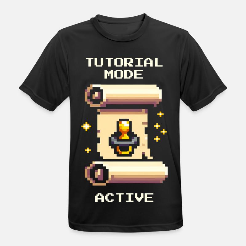 Tutorialmodus aktiv | Eltern im Lernlevel - Männer T-Shirt atmungsaktiv - Schwarz