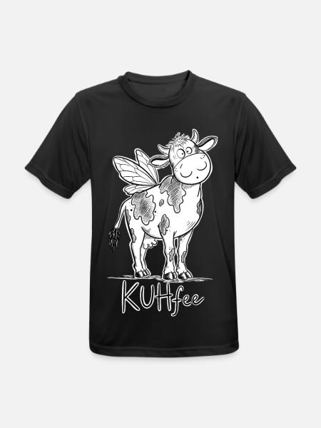 Kuhfee Kuh Fee Wortspiel Bauernhof Fantasy Humor - Männer T-Shirt atmungsaktiv - Schwarz