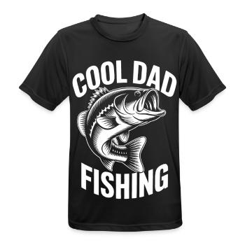 Cool Dad Fishing Motiv Design - Männer T-Shirt atmungsaktiv - Schwarz - Vorne - AI Model Male 178 light (178cm)