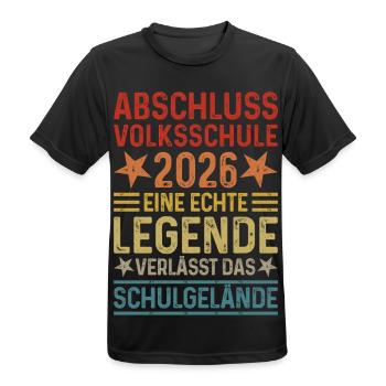 Graduation 2026 elementary school - Men's Breathable T-Shirt - black - Front - AI Model Male 178 light (178cm)