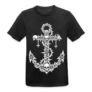 Occult Anchor – Art du Metal Extrême - T-shirt respirant Homme - noir - Devant - AI Model Male 178 light (178cm)