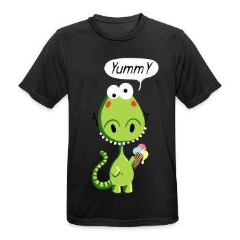 Yummy Drache - Männer T-Shirt atmungsaktiv - Schwarz - Vorne - AI Model Male 178 light (178cm)
