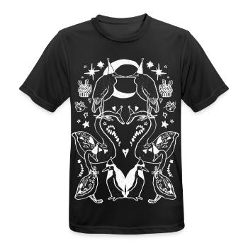 WEIHNACHTSVÖGEL - Männer T-Shirt atmungsaktiv - Schwarz - Vorne - AI Model Male 178 light (178cm)