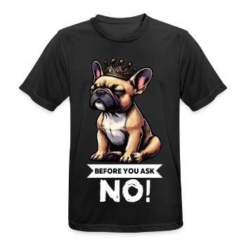 Before You Ask French Bulldog Frenchie - Men's Breathable T-Shirt - black - Front - AI Model Male 178 light (178cm)